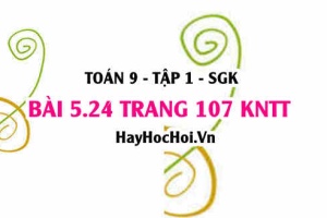 Bài 5.24 Toán 9 tập 1 SGK Kết nối tri thức